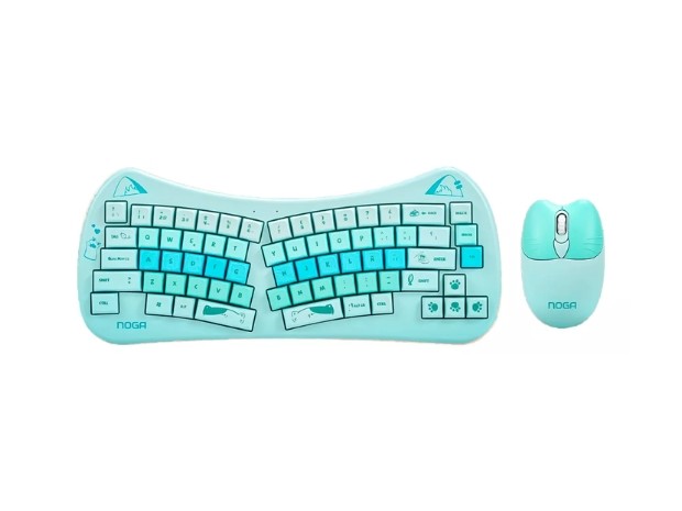 &u+ KIT TECLADO PC + MOUSE INALAMBRICO NOGA NKB-6600